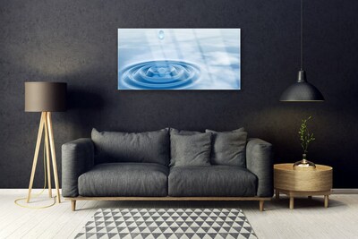 Image sur verre Tableau Eau art bleu