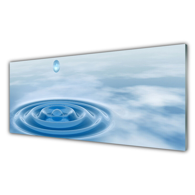 Image sur verre Tableau Eau art bleu