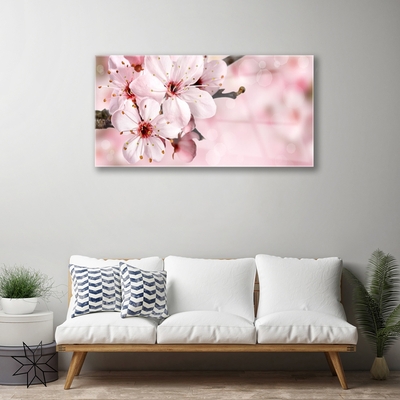 Image sur verre Tableau Fleurs floral rose