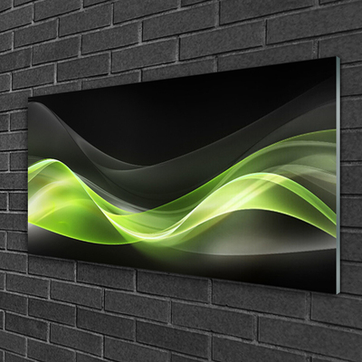 Image sur verre Tableau Abstrait art vert gris noir