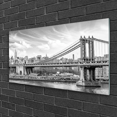 Image sur verre Tableau Pont architecture gris blanc