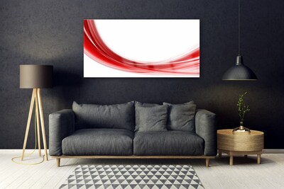 Image sur verre Tableau Abstrait art rouge blanc