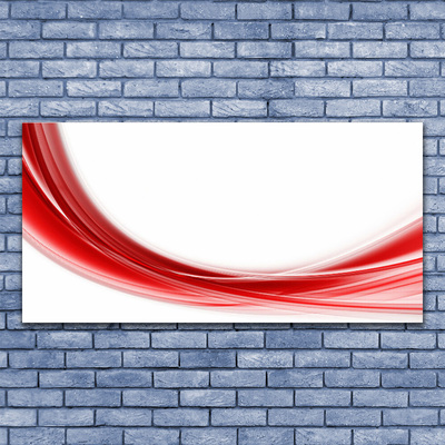 Image sur verre Tableau Abstrait art rouge blanc