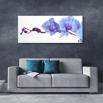 Image sur verre Tableau Fleurs floral bleu violet