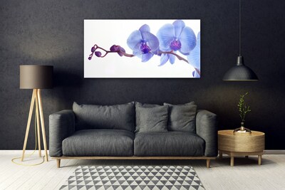 Image sur verre Tableau Fleurs floral bleu violet