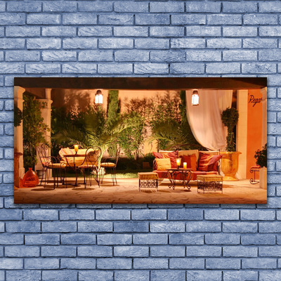 Image sur verre Tableau Restaurant architecture multicolore