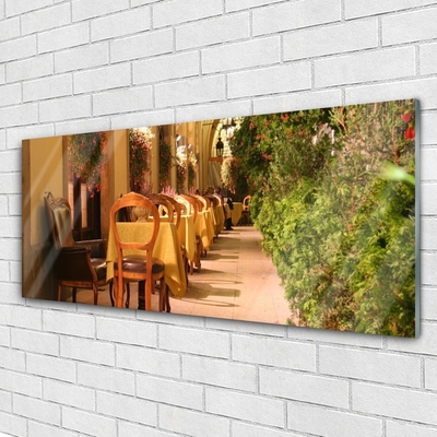 Image sur verre Tableau Restaurant architecture brun vert