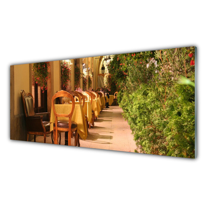 Image sur verre Tableau Restaurant architecture brun vert