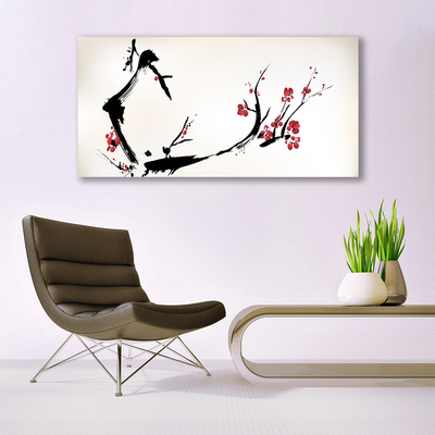 Image sur verre Tableau Abstrait art noir brun