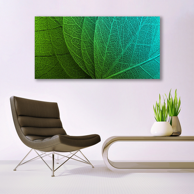 Image sur verre Tableau Feuilles abstraites floral vert
