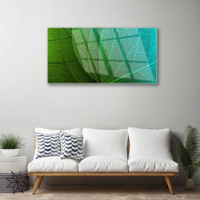 Image sur verre Tableau Feuilles abstraites floral vert