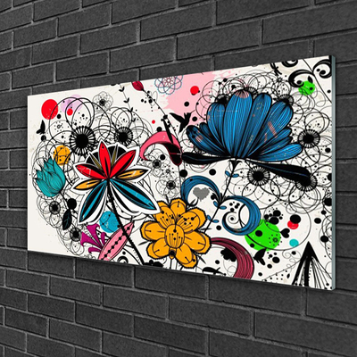 Image sur verre Tableau Abstrait art multicolore