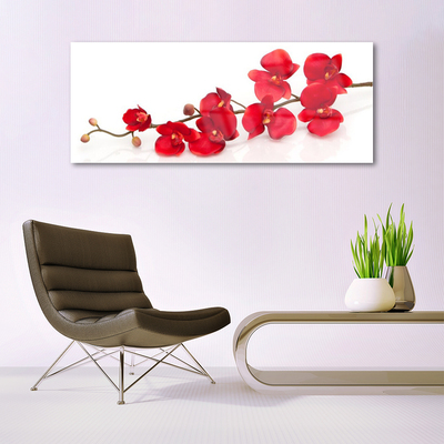 Image sur verre Tableau Fleurs floral rouge