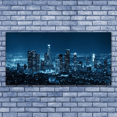 Image sur verre Tableau Ville bâtiments bleu noir