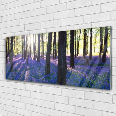 Image sur verre Tableau Forêt nature brun violet