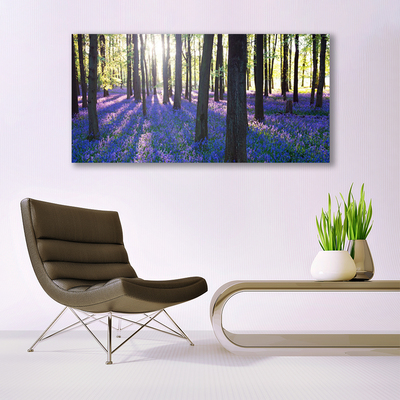 Image sur verre Tableau Forêt nature brun violet
