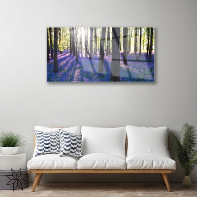 Image sur verre Tableau Forêt nature brun violet