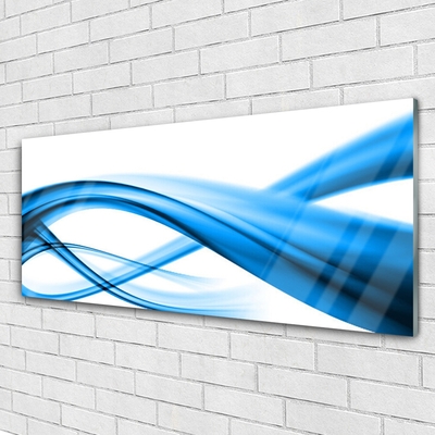 Image sur verre Tableau Abstrait art bleu blanc