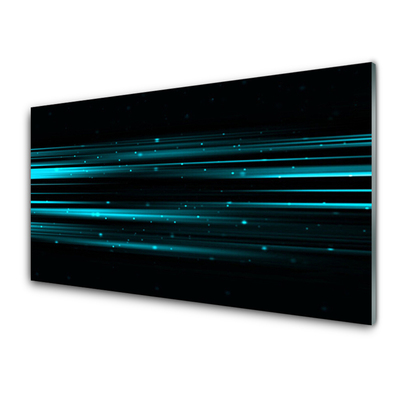 Image sur verre Tableau Abstrait art bleu noir
