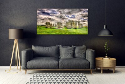 Image sur verre Tableau Pierres paysage gris vert