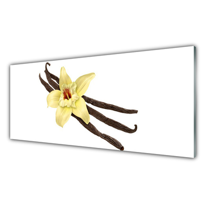 Image sur verre Tableau Fleur floral vert brun