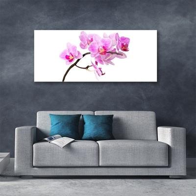 Image sur verre Tableau Fleurs floral rose brun