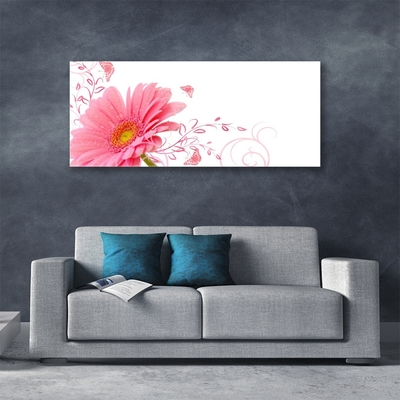 Image sur verre Tableau Fleur floral rose