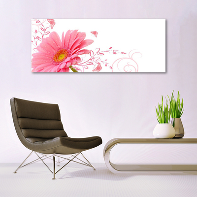 Image sur verre Tableau Fleur floral rose