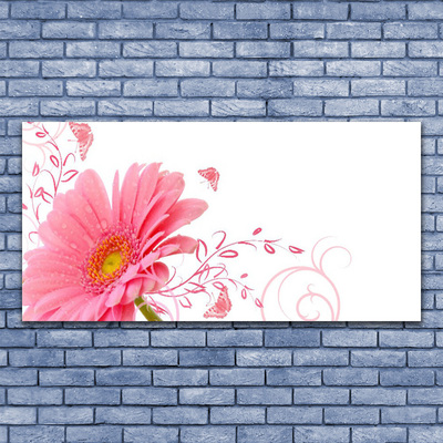 Image sur verre Tableau Fleur floral rose