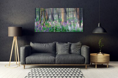 Image sur verre Tableau Forêt nature brun violet vert