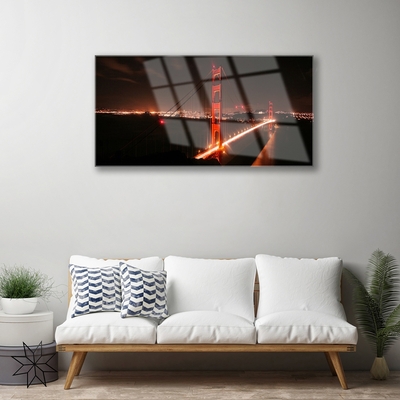 Image sur verre Tableau Pont architecture noir brun