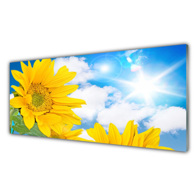 Image sur verre Tableau Fleurs floral jaune