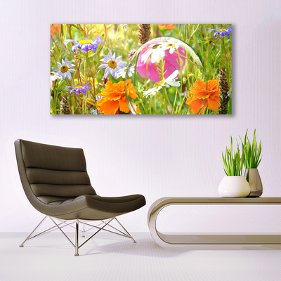 Image sur verre Tableau Fleurs nature multicolore