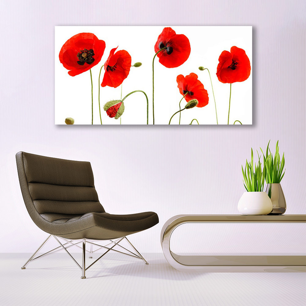 mpresson sur verre acrylque mage tableau 125x50 Floral Fleurs