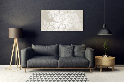 Image sur verre Tableau Fleurs art gris