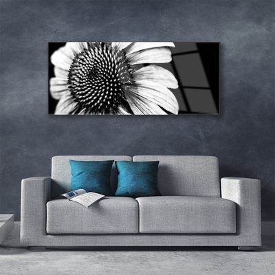 Image sur verre Tableau Fleur floral gris