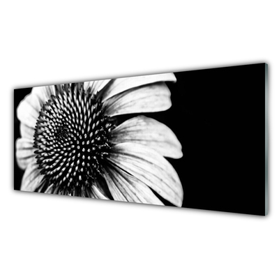 Image sur verre Tableau Fleur floral gris