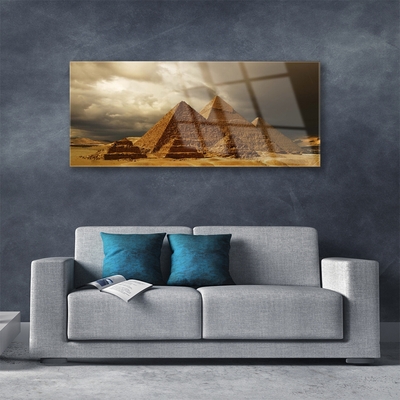Image sur verre Tableau Pyramides architecture jaune