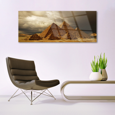 Image sur verre Tableau Pyramides architecture jaune