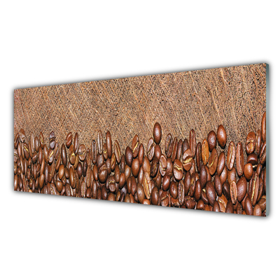 Image sur verre Tableau Café en grains cuisine brun