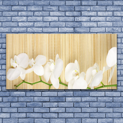 Image sur verre Tableau Fleurs floral blanc