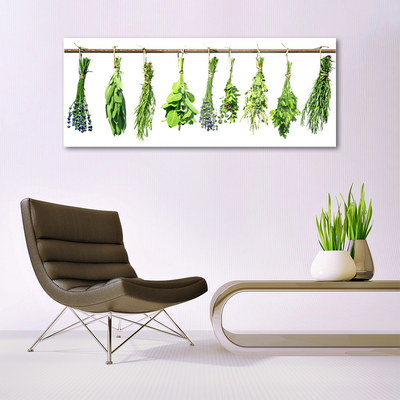 Image sur verre Tableau Fleurs floral vert violet