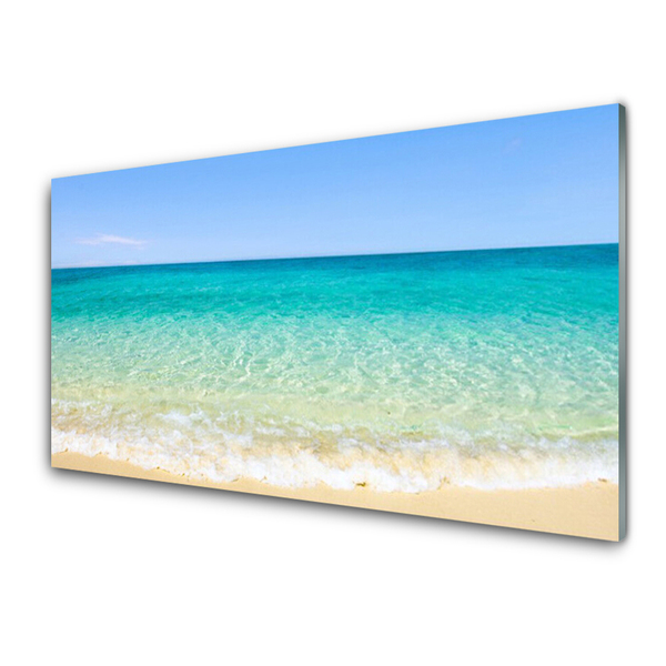 Image sur verre Tableau Mer paysage bleu