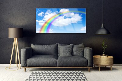 Image sur verre Tableau Arc en ciel nature multicolore