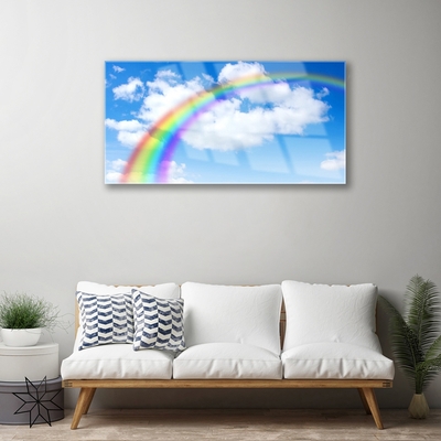 Image sur verre Tableau Arc en ciel nature multicolore