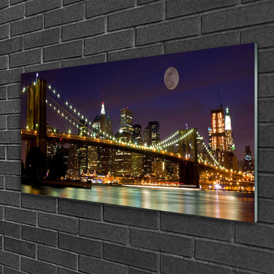 Image sur verre Tableau Pont architecture brun violet
