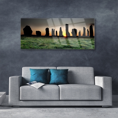 Tableaux sur verre Roche art noir