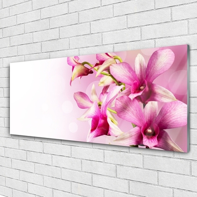 Tableaux sur verre Fleurs floral rose