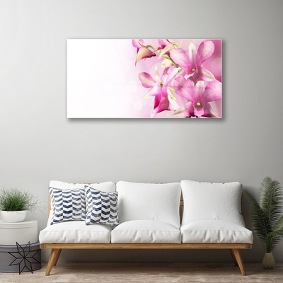 Tableaux sur verre Fleurs floral rose