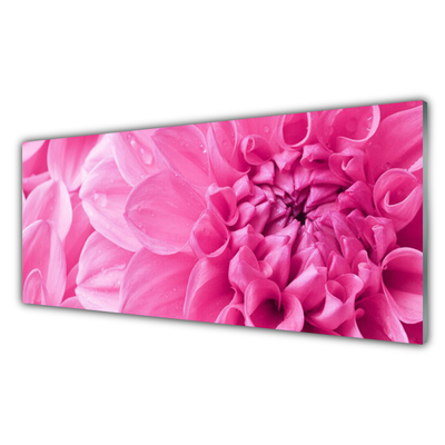 Tableaux sur verre Fleurs floral rose